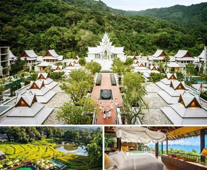 De gauche à droite : Intercontinental Phuket - Four Seasons Chiang Mai - Six Senses Yao Noi