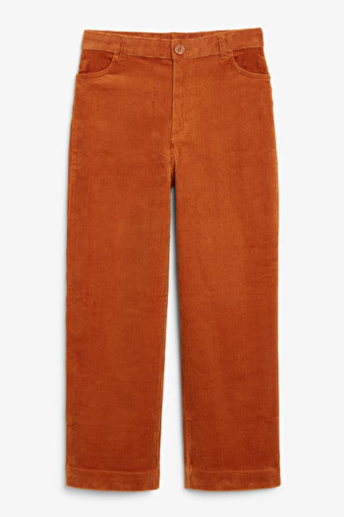 Le pantalon en velours orange