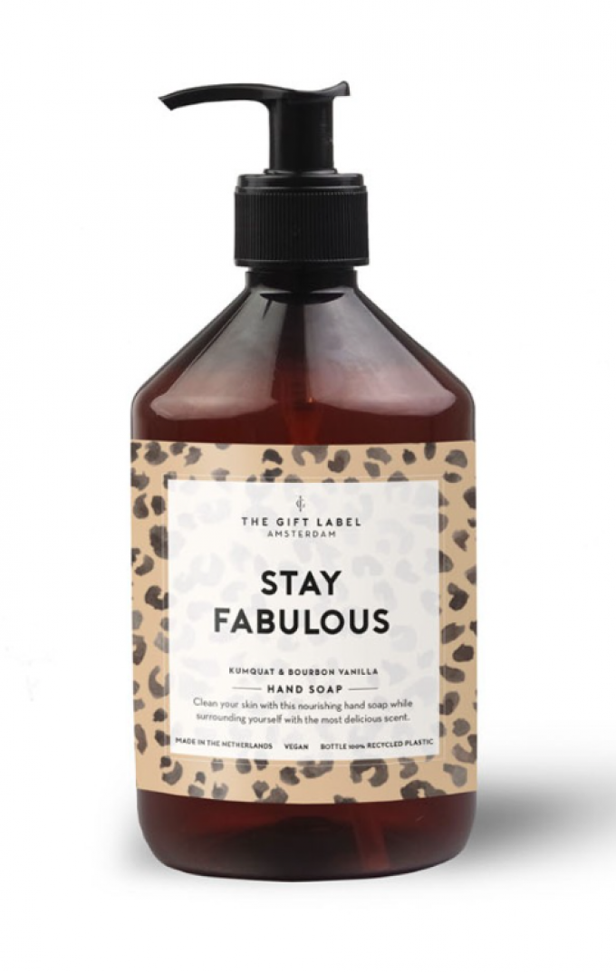 Handzeep met opschrift 'Stay fabulous'