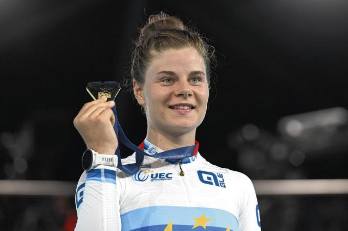 Op het piste-EK veroverde Lotte Kopecky twee gouden medailles.