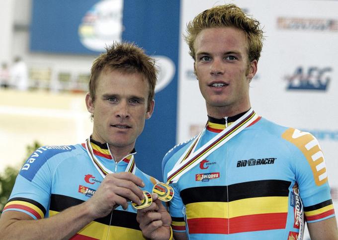 Brons op het WK ploegkoers 2005 met Gilmore.