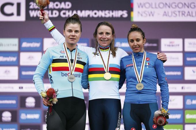 Après un Tour de France décevant, Lotte Kopecky a brillé au Mondial sur route, où elle n'a été devancée que par Annemiek van Vleuten.