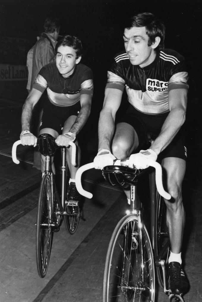 Stan Tourné et Patrick Sercu sur la piste en 1979.