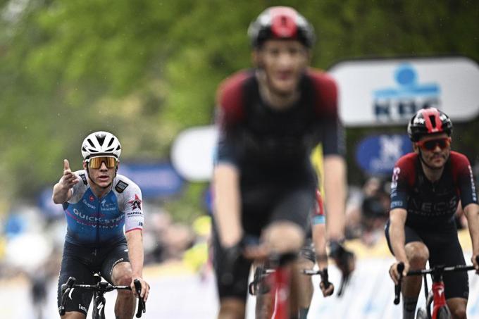 À l'arrivée de la Flèche brabançonne, Evenepoel était remonté sur Ben Turner. Un comportement qui tend à disparaître.