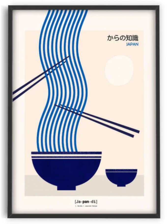 Geïllustreerde poster 'Japandi' (50 x 70)