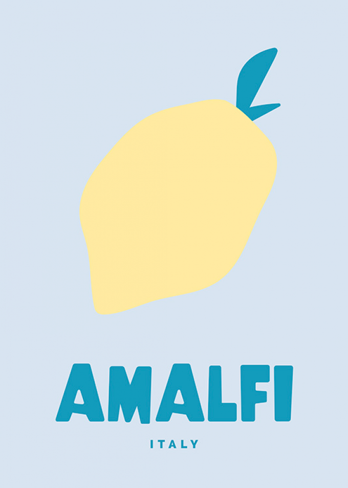 Grafische poster 'Amalfi' (50 x 70)