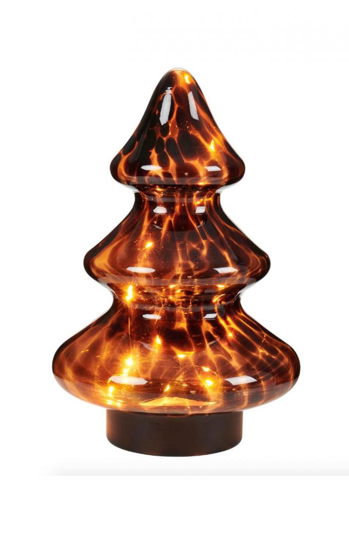 Kerstboomvormige tafellamp in glas ‘Broni’ 
