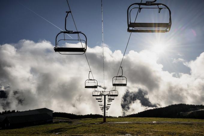 ski alpin à l'arret