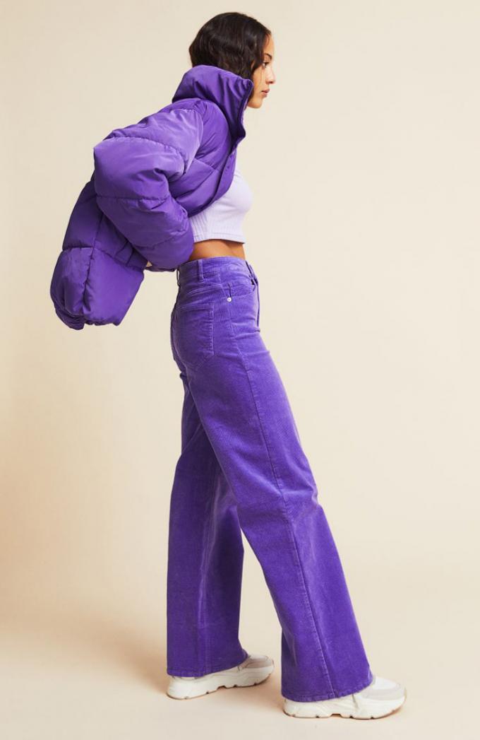 Riblfluwelen broek