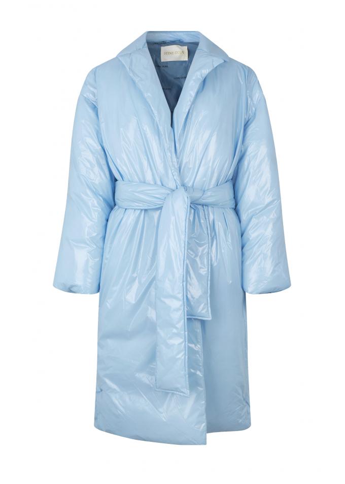 Lichtblauwe puffed jas