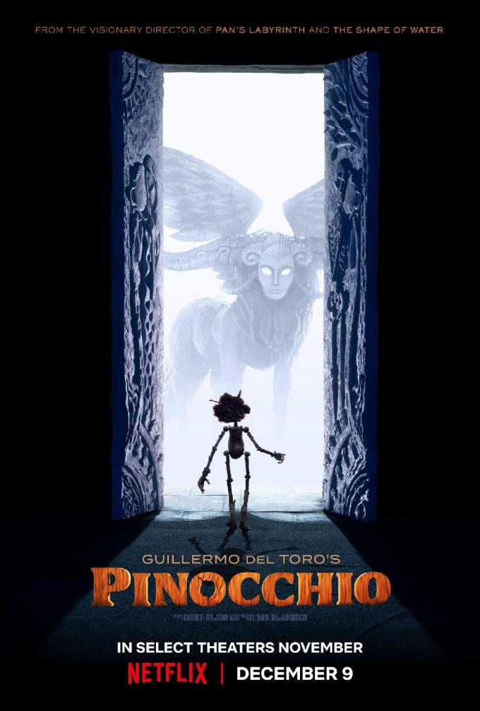 Beste animatiefilm: GUILLERMO DEL TORO'S PINOCCHIO van Guillermo del Toro, Mark Gustafson, Gary Ungar en Alex Bulkley