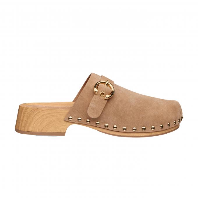 Beige clogs