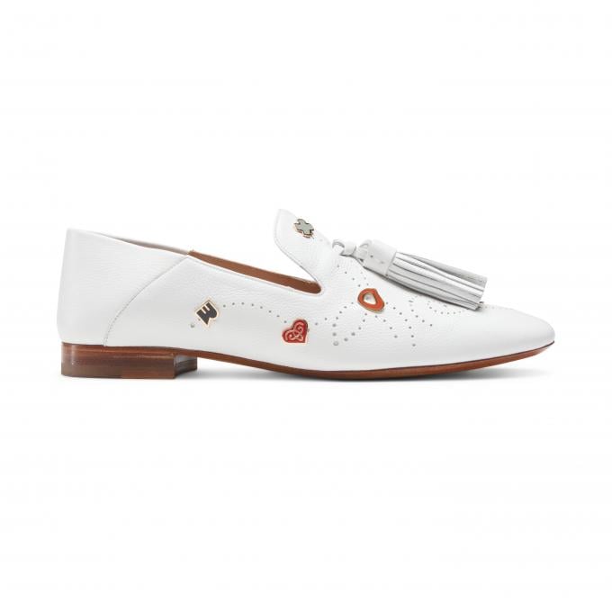 Witte loafers met studs