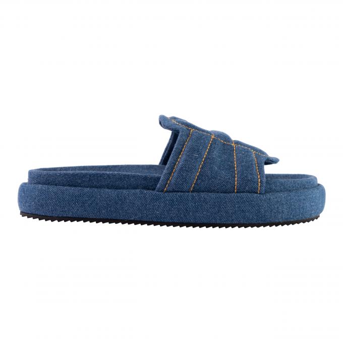 Denim slippers