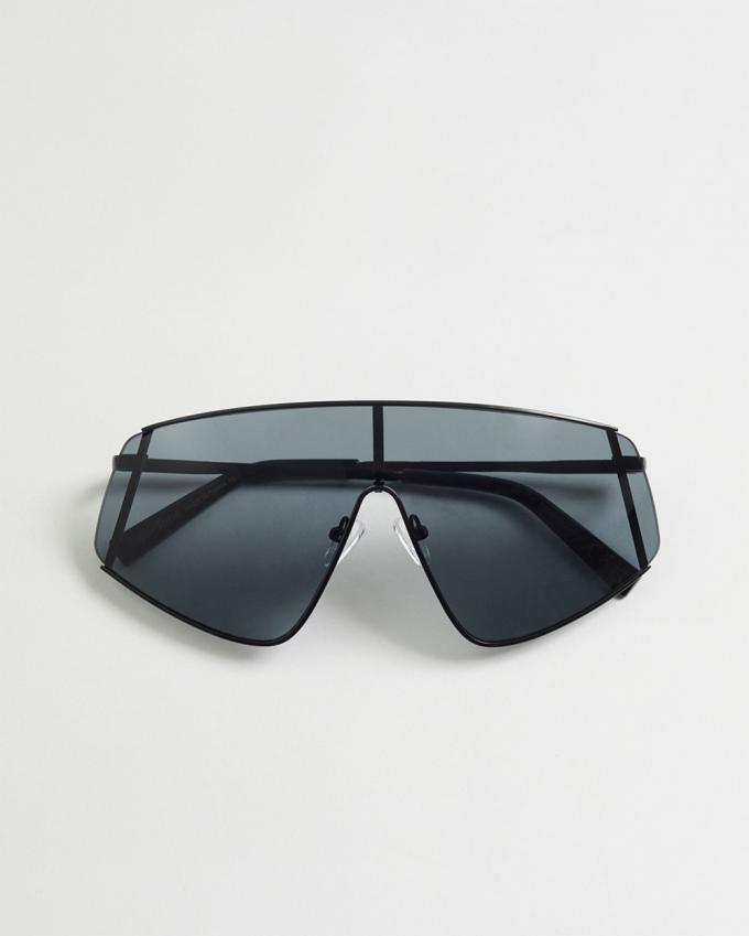Visor zonnebril met zwarte glazen