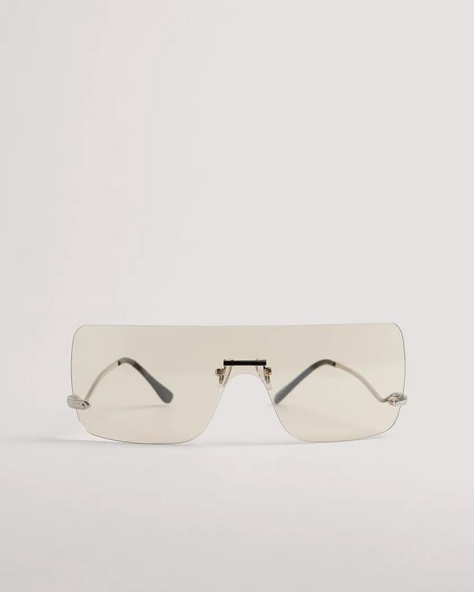 Minimal visor zonnebril zonder montuur