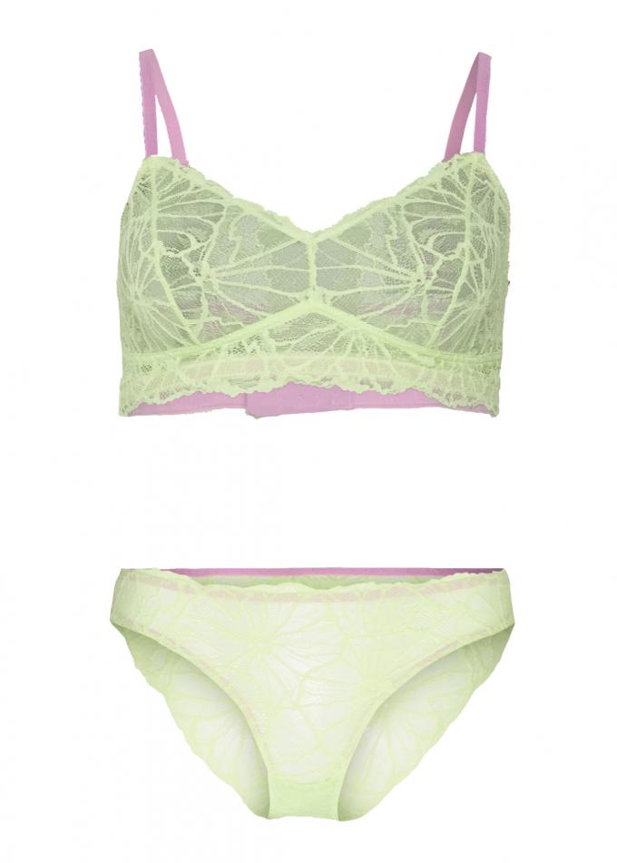 Groen-roze set met bralette