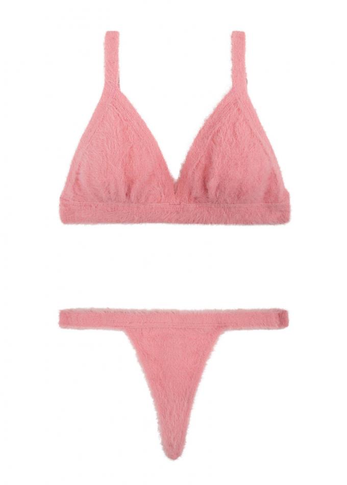 Roze fluffy set