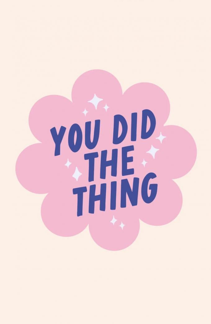 Wenskaart 'You did the thing' 