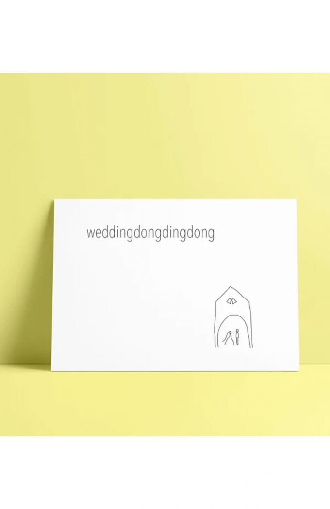 Wenskaart 'Weddingdongdingdong'