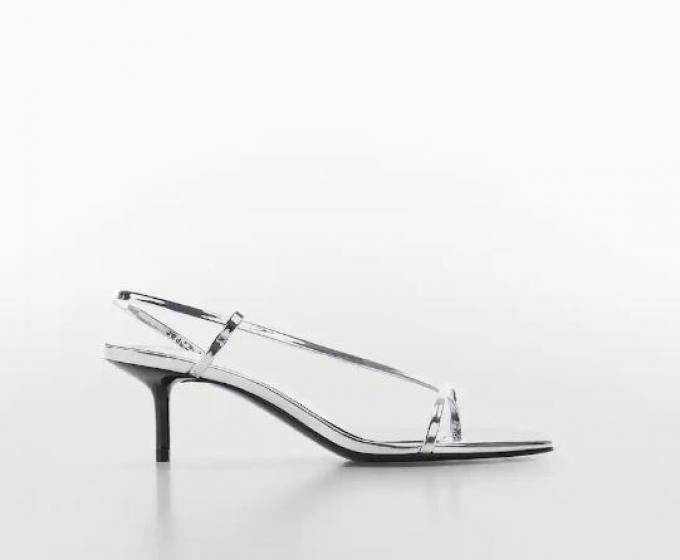 Metallic sandalen met minimalistische bandjes