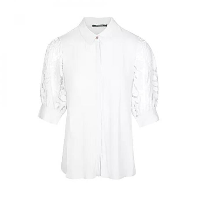 Witte blouse met pofmouw
