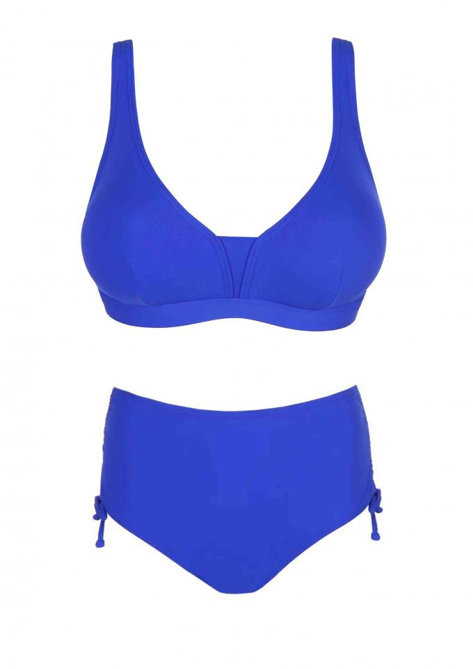 Sportieve, ondersteunende bikini in electric blue