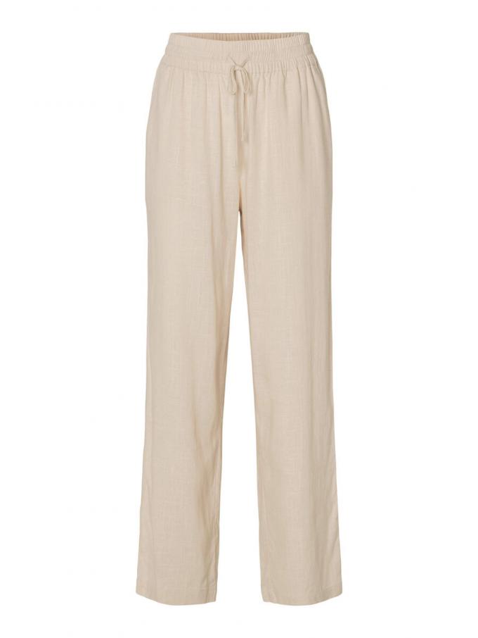 Beige linnen broek