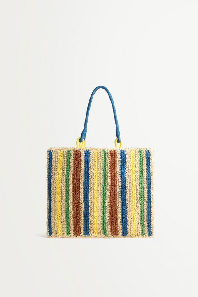 Raffia tote bag