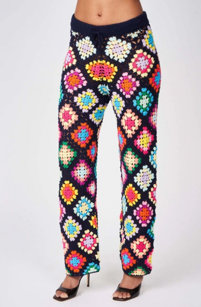 Crochet patchwork broek