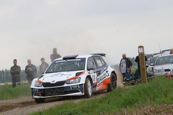 Maxime Soete krijgt de Skoda Fabia Rally2 steeds beter onder de knie. (foto DM)