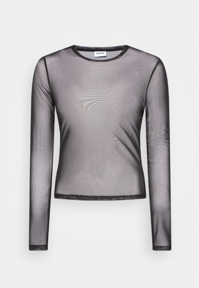 Zwarte see-through blouse