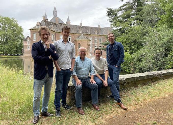 Simon de Merode, Sam Gevers, Luc Stevens, Jef Hoogmartens en Jelle Cleymans.