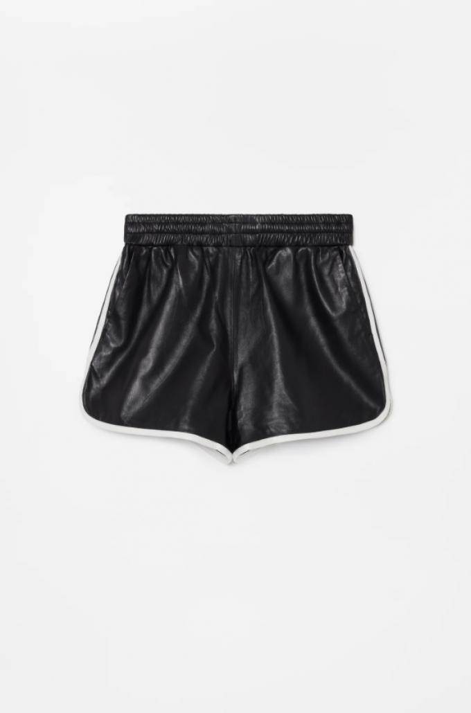 Leren sportshortje 