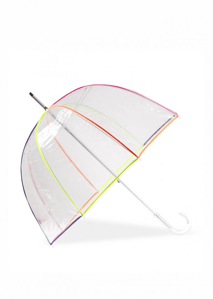 Transparante paraplu met kleurdetail