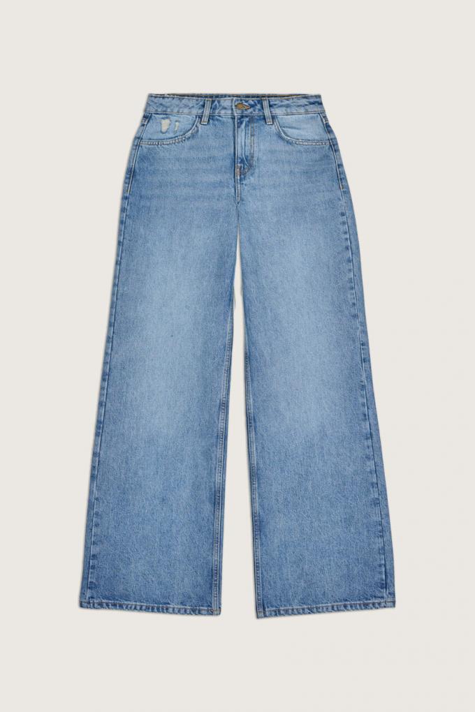 Wide fit jeans met lage taille