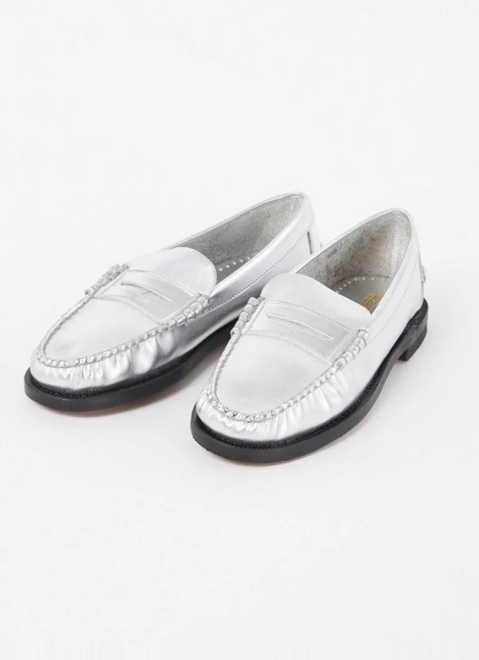 Zilveren loafers 