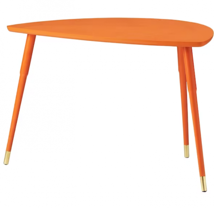 Table d'apoint orange