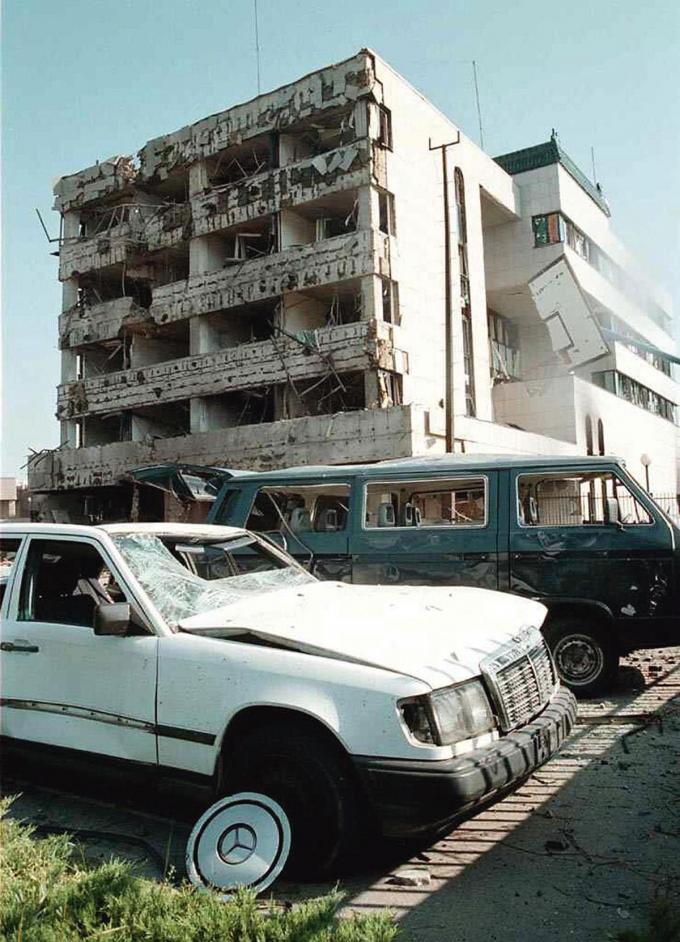 L’ambassade de Chine à Belgrade, bombardée par l’Otan en 1999 lors de la guerre du Kosovo.