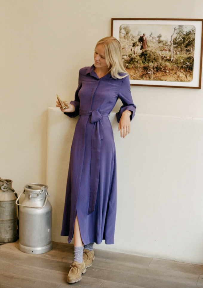 La robe maxi violette