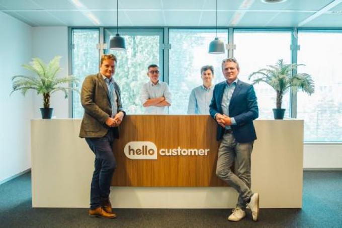 Kristof De Bock, Francis Mareen, Jonas Buellens en Bram De Vos van Hello Customer.