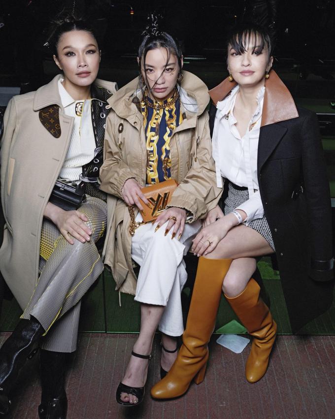 Scha Alyahya, Awich et Ralina Sha au défilé Louis Vuitton.