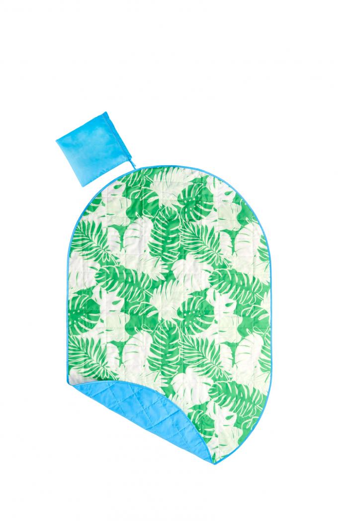 Ovaalvormig picknickkleed met bladpatroon ‘STRANDÖN’