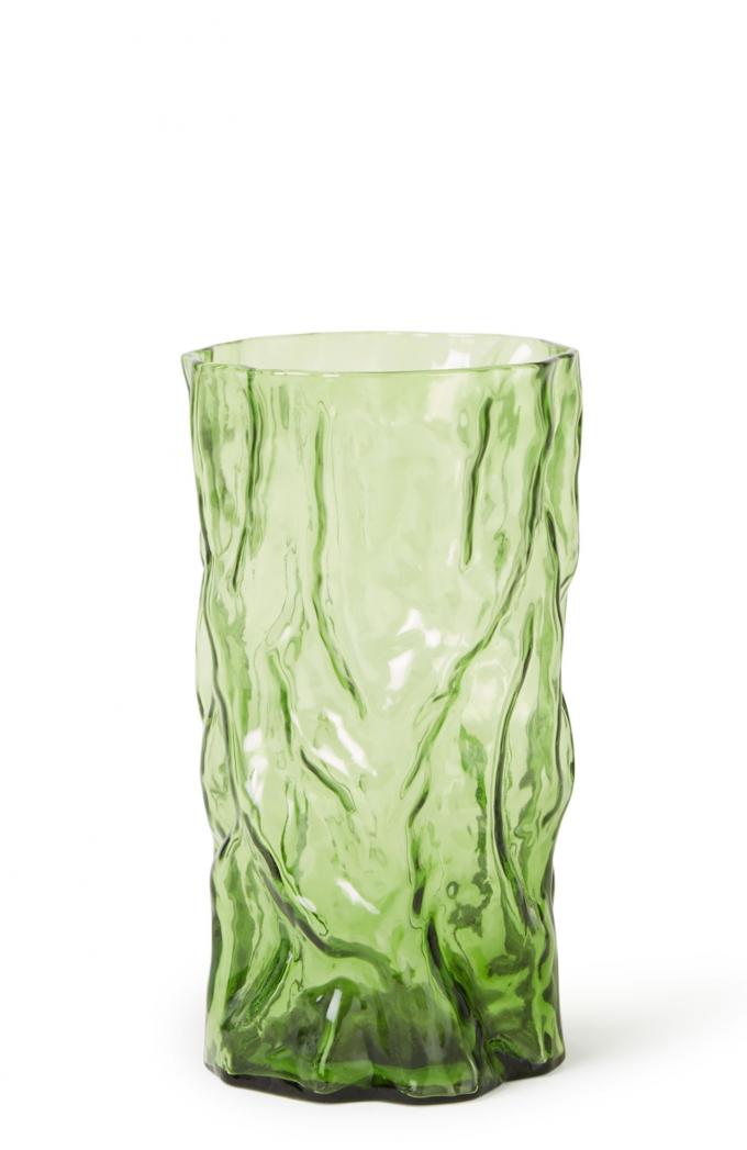 Groene vaas uit glas (18,5 x 9,5)
