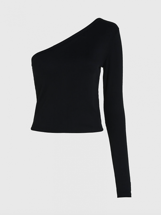 La blouse asymétrique noire