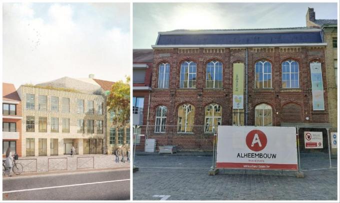 De werken voor twee nieuwe schoolgebouwen op het Burgemeester Bertenplein in Poperinge zijn onlangs van start gegaan.