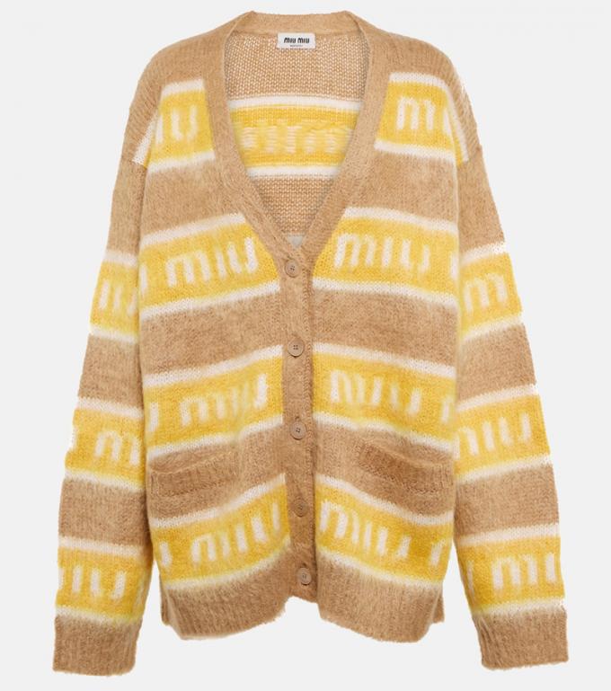 Oversized cardigan met print