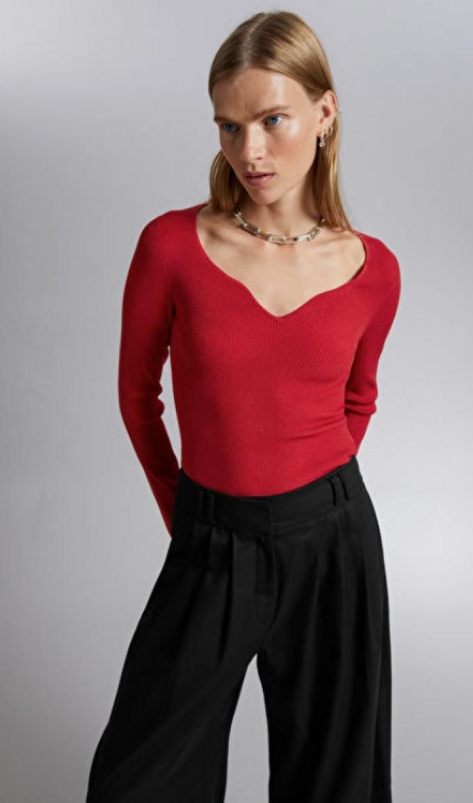 La blouse col sweetheart