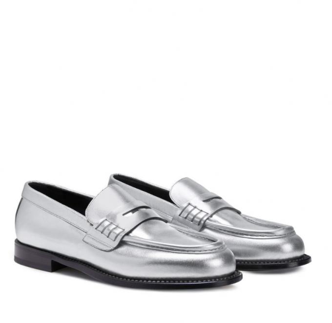 Zilveren loafers 