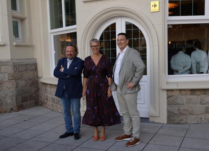 De drie nieuwe ambassadeurs van Ter Duinen: Pieter Verheyde, Mieke Cruyssaert en Tim Saint Germain.
